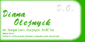 diana olejnyik business card